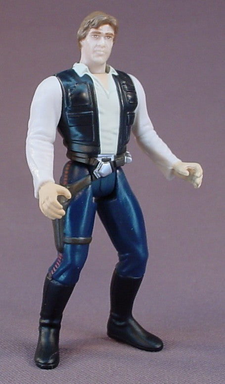Star Wars Han Solo Action Figure With The Blaster Pistol And Rifle Accessories, 1997 Kenner, LFL, The Power Of The Force, A New Hope, 3 3/4 Inches Tall, Star Wars Toy