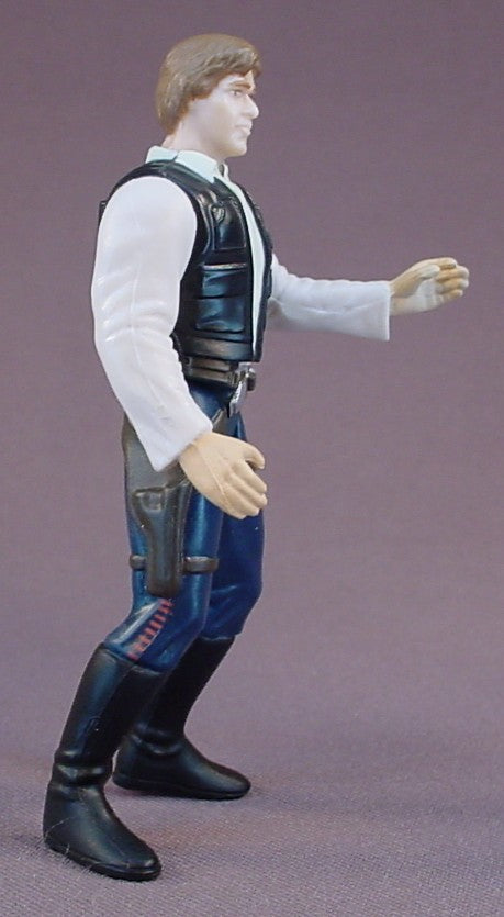 Star Wars Han Solo Action Figure With The Blaster Pistol And Rifle Accessories, 1997 Kenner, LFL, The Power Of The Force, A New Hope, 3 3/4 Inches Tall, Star Wars Toy