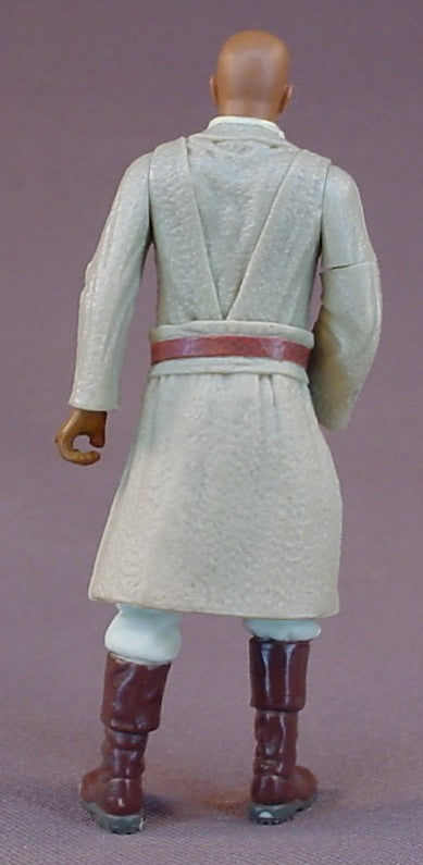 Star Wars Mace Windu Action Figure With The Jedi Cloak And Blue Lightsaber Accessories, 1998 Hasbro, LFL, Episode 1 The Phantom Menace, 3 3/4 Inches Tall, Star Wars Toy