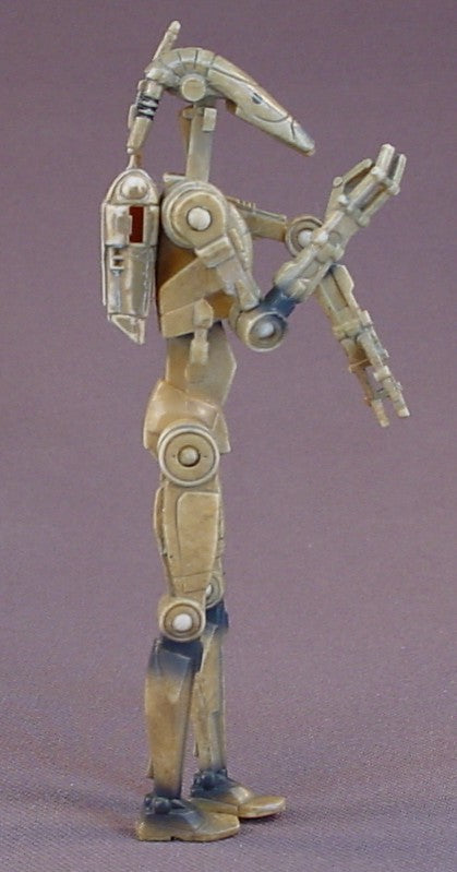 Star Wars Battle Droid STAP Driver Or Pilot Action Figure With The Backpack Accessory, 1998 Hasbro, LFL, Episode 1 The Phantom Menace, 4 1/4 Inches Tall, Star Wars Toy