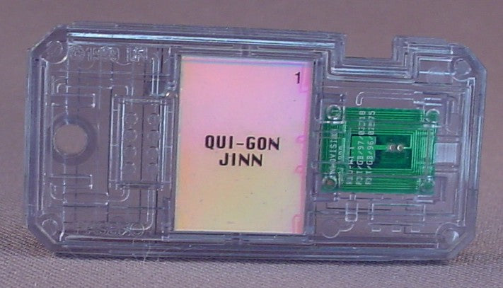 Star Wars Commtech Chip For A Qui-Gon Jinn Action Figure, 1998 Hasbro, Episode 1 The Phantom Menace, It Doubles As A Stand Or Base, Star Wars Toy
