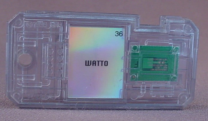 Star Wars Watto Action Figure With The Datapad And Commtech Chip Accessories, 1998 Hasbro, LFL, Episode 1 The Phantom Menace, The Wings Are Removable, The Chip Doubles As A Stand, Data Pad, 3 Inches Tall