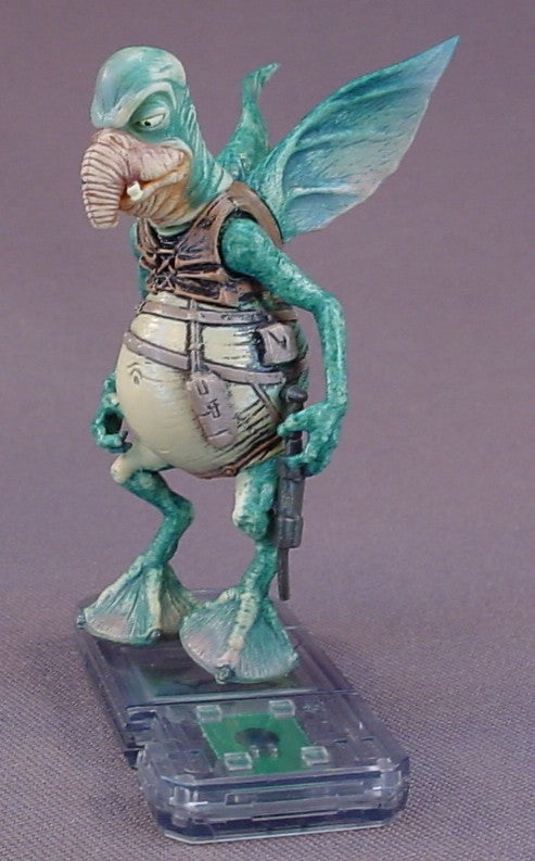 Star Wars Watto Action Figure With The Datapad And Commtech Chip Accessories, 1998 Hasbro, LFL, Episode 1 The Phantom Menace, The Wings Are Removable, The Chip Doubles As A Stand, Data Pad, 3 Inches Tall