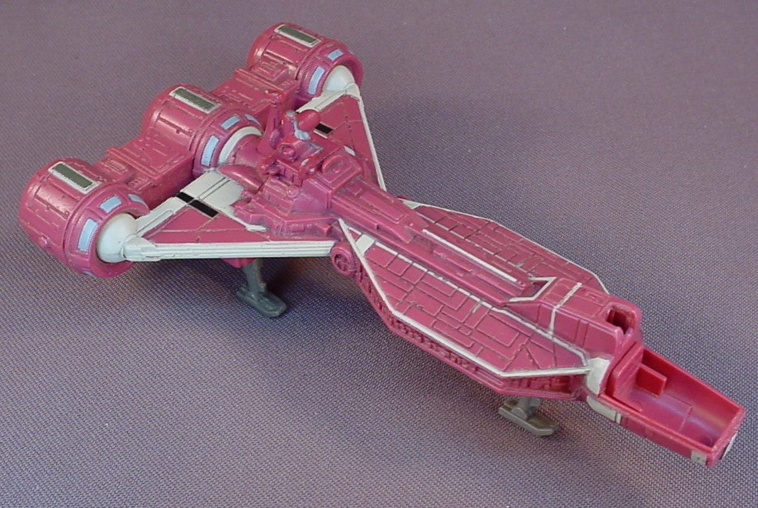 Star Wars Micro Machines Action Fleet Consumer Class Republic Cruiser, It Is Missing The Cockpit Cover, 1998 Galoob, 5 3/4 Inches Long