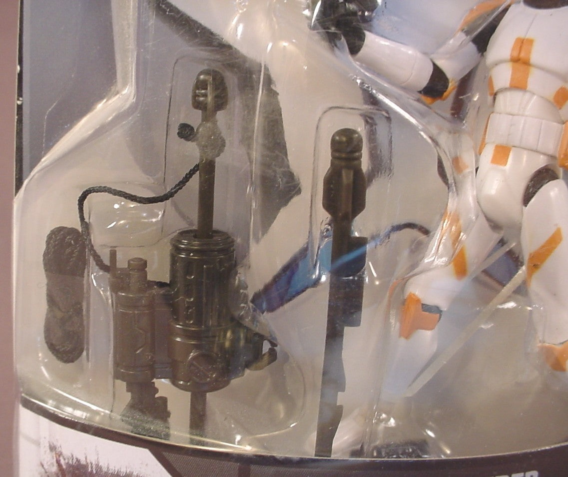 Star Wars The Clone Wars Clone Commander Cody Action Figure In The Original Package, With Firing Blaster Rifle, No 10, 2008 Hasbro, White And Blue Card