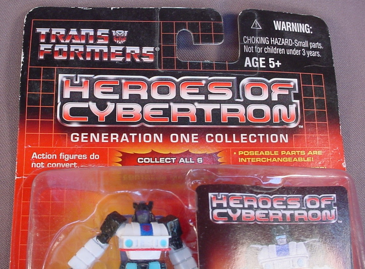 Transformers Heroes Of Cybertron Autobot Jazz Figure In The Original Sealed Package, Generation One Collection, 2001 Hasbro, #4 With The Left Leg Of Fortress Maximus
