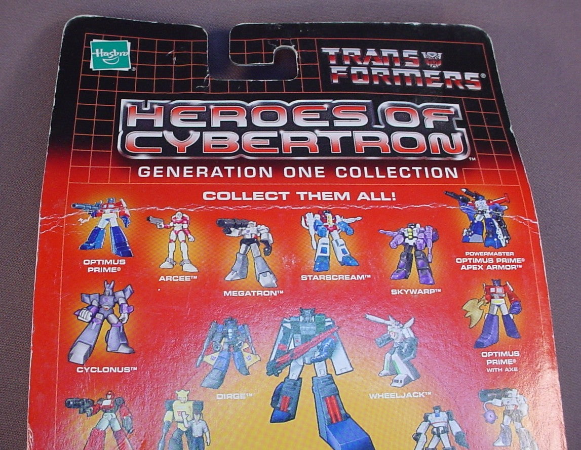 Transformers Heroes Of Cybertron Autobot Jazz Figure In The Original Sealed Package, Generation One Collection, 2001 Hasbro, #4 With The Left Leg Of Fortress Maximus