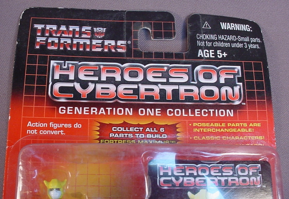 Transformers Heroes Of Cybertron Autobot Espionage Team Figures In The Original Sealed Package, Generation One Collection, 2001 Hasbro, With The Right Leg Of Fortress Maximus