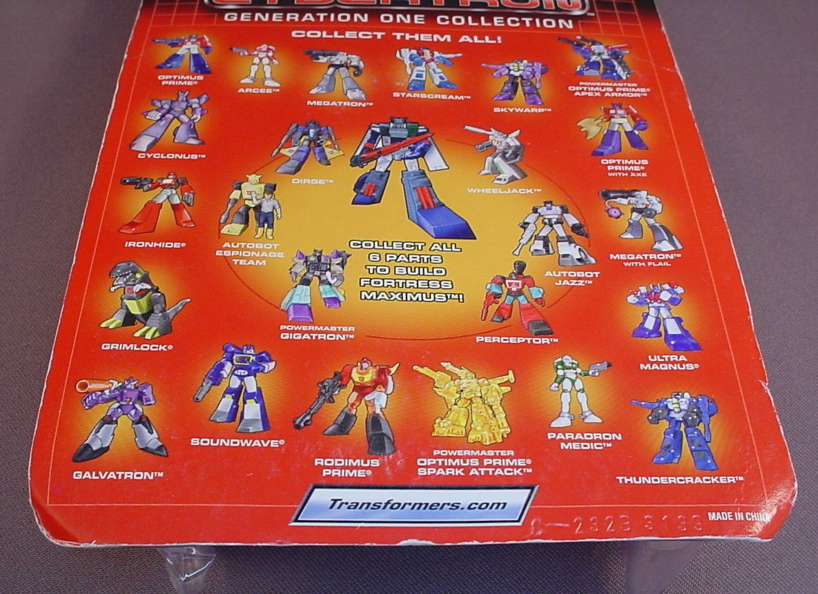 Transformers Heroes Of Cybertron Autobot Espionage Team Figures In The Original Sealed Package, Generation One Collection, 2001 Hasbro, With The Right Leg Of Fortress Maximus