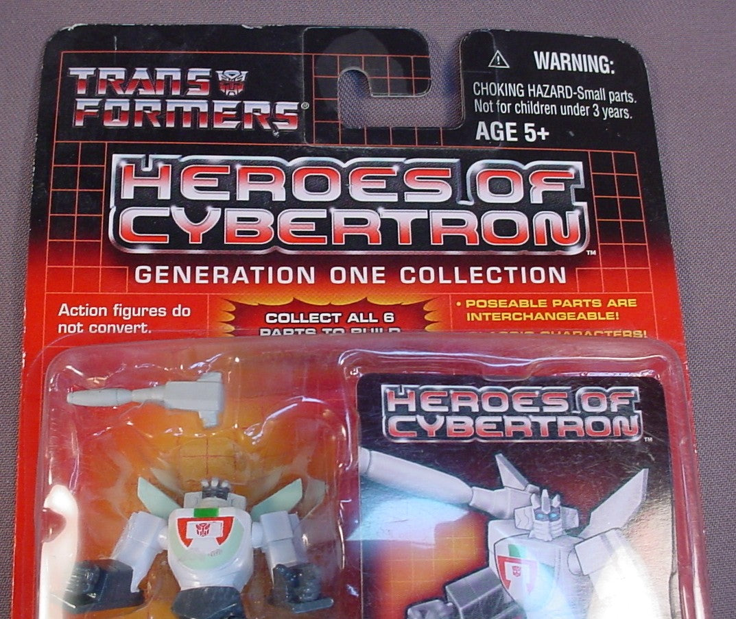 Transformers Heroes Of Cybertron Autobot Wheeljack Figure In The Original Sealed Package, Generation One Collection, 2001 Hasbro, #4 With The Right Arm Of Fortress Maximus