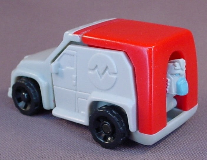 Transformers Animated Ratchet Autobot Figure That Turns Into An Ambulance, 4 1/4 Inches Tall, 2008 McDonalds