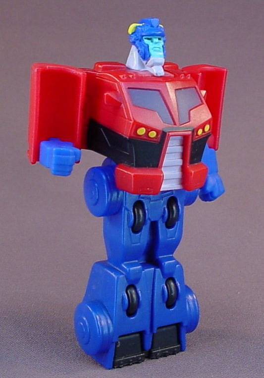 Transformers Animated Optimus Prime Autobot Figure That Turns Into A Semi Truck, 4 1/2 Inches Tall, 2008 McDonalds