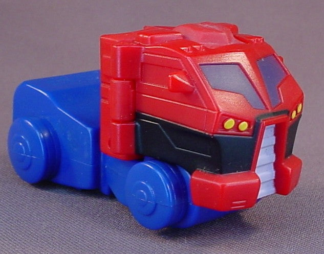 Transformers Animated Optimus Prime Autobot Figure That Turns Into A Semi Truck, 4 1/2 Inches Tall, 2008 McDonalds
