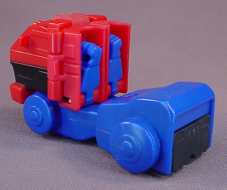 Transformers Animated Optimus Prime Autobot Figure That Turns Into A Semi Truck, 4 1/2 Inches Tall, 2008 McDonalds