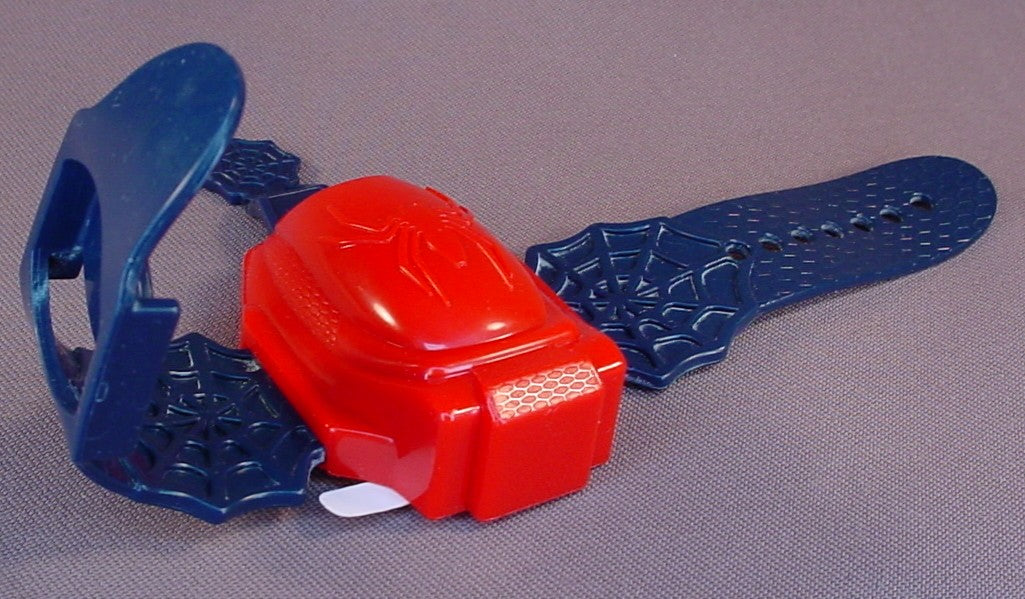 Spider-Man Movie 2 Spidey Signal Wrist Band, 2004 Kellogg's Cereal Premium, Shines A Red Spider, Spiderman, Kelloggs