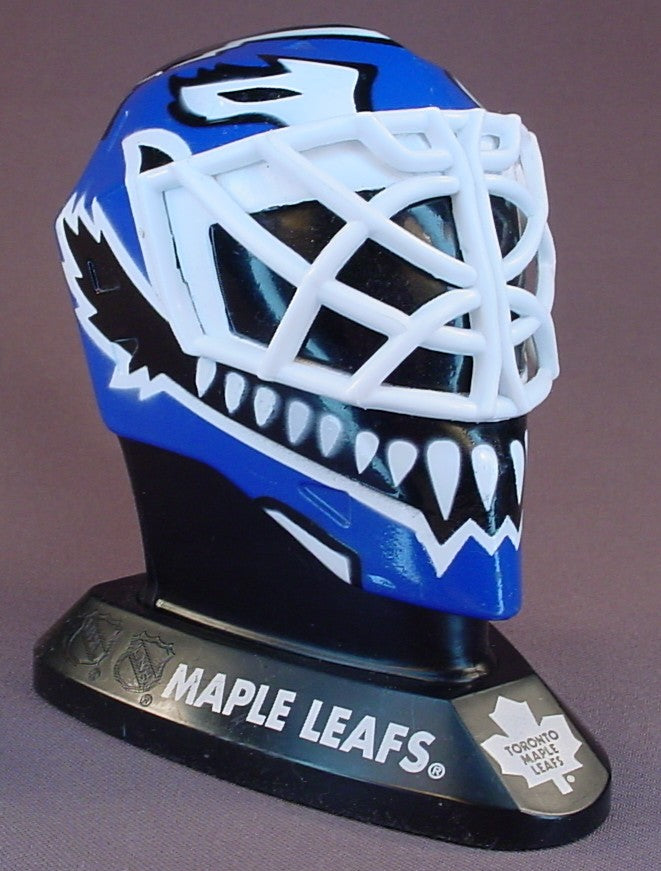 NHL Felix Potvin #29 Goalie Mask And Helmet On A Base, 1996 McDonalds, Toronto Maple Leafs, 5 Inches Tall, National Hockey League