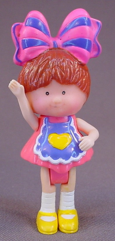Silverlit Bonnie Doll With A Pink And Blue Bow, Yellow Shoes, Yellow Heart, The Legs And Arms Move, The Head Swivels, 3 Inches Tall, Bonnie Big Bow, Vintage Early 1990's, Silverlit Toys