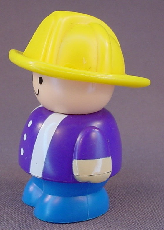 Shelcore Chunky People Lot Of 3 Little People Toy Figures, 2 Construction Workers And A Fireman, 2 3/4 Inches Tall