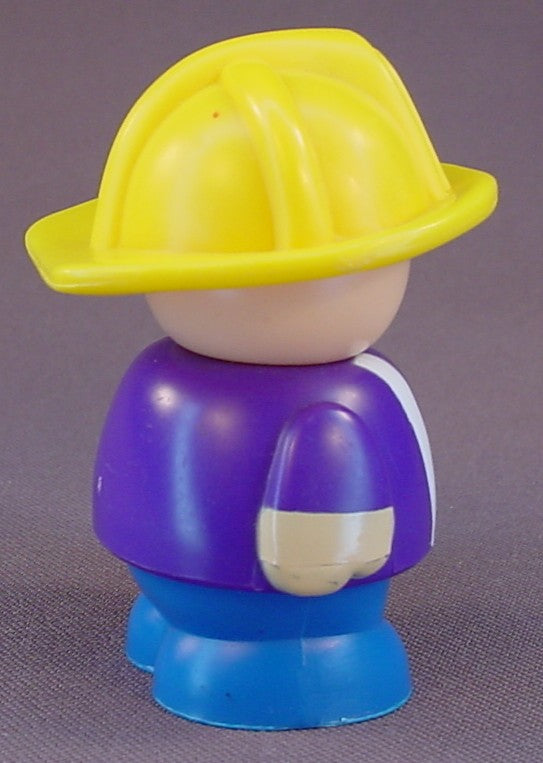 Shelcore Chunky People Lot Of 3 Little People Toy Figures, 2 Construction Workers And A Fireman, 2 3/4 Inches Tall
