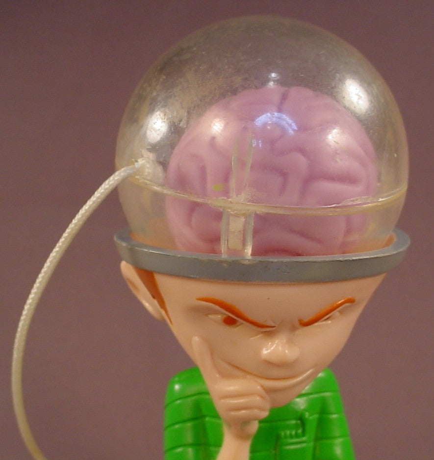 The Tick TV Series Charles The Brain Child Cup And Ball Toy Figure, Flip The Brain Into His Head, 6 Inches Tall, Applause, 1996 Taco Bell