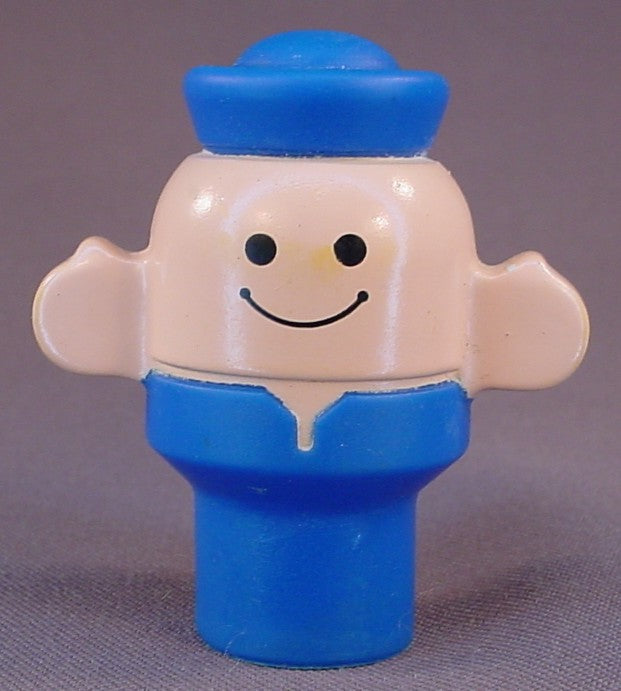 Playskool Blue Sailor Figure, Play Friends Little People, 1988 Playskool, Vintage Toy, 2 3/8 Inches Tall