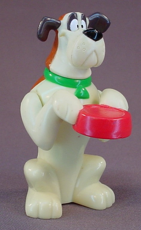 Beggin' Beethoven Dog Figure Toy From The Beethoven Animated TV Series, 1995 Dairy Queen, 3 1/8 Inches Tall, As He Rolls His Arms Move Up And Down To Raise His Bowl, Hard Plastic, U.C.S.