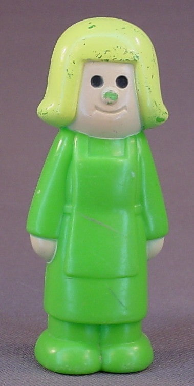 Durham Farmer's Wife Hollow Plastic Figure, 1984 Durham Ind., Vintage Toy, 3 1/4 Inches Tall, Little People, Mother, Mom