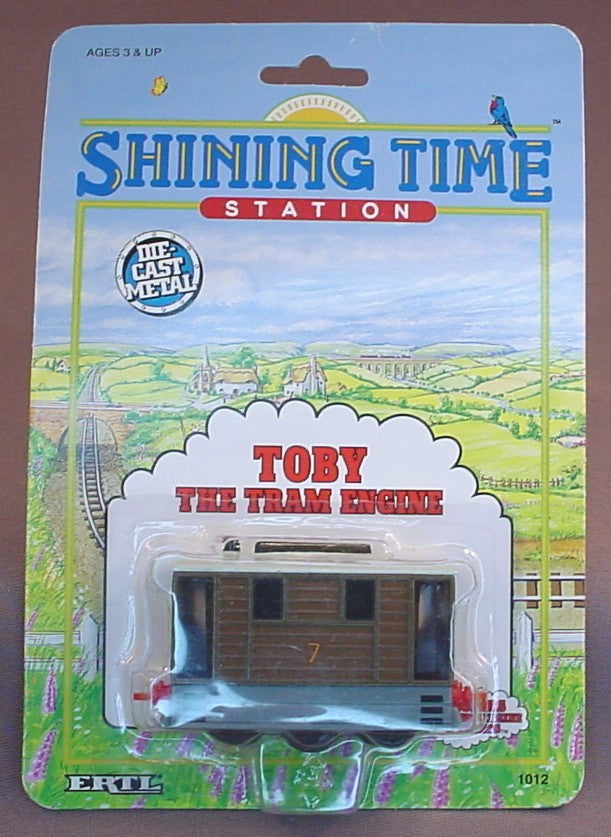 Thomas The Tank Engine Toby The Tram Engine In The Original Sealed Package, Shining Time Station, Die-Cast Metal, 1992 Ertl, 1012-72FO, About 3 1/4 Inches Long, Vintage