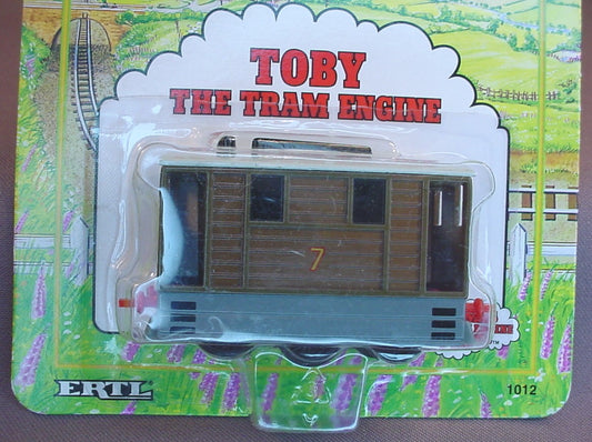 Thomas The Tank Engine Toby The Tram Engine In The Original Sealed Package, Shining Time Station, Die-Cast Metal, 1992 Ertl, 1012-72FO, About 3 1/4 Inches Long, Vintage