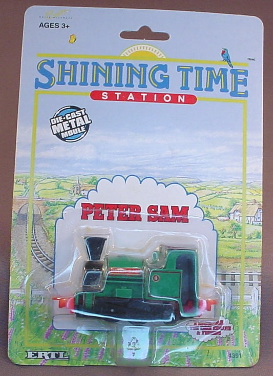 Thomas The Tank Engine Peter Sam Engine In The Original Sealed Package, Shining Time Station, Die-Cast Metal, 1992 Ertl, 4391-7HB, About 3 1/4 Inches Long, Vintage