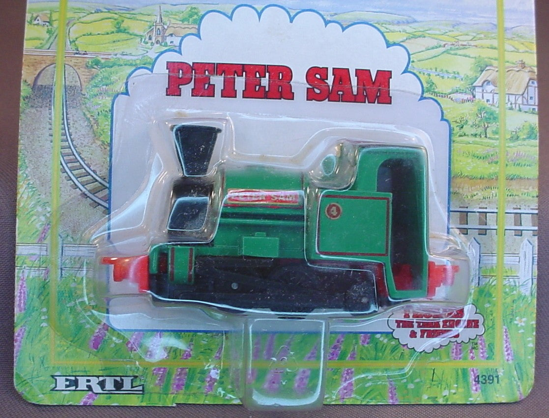 Thomas The Tank Engine Peter Sam Engine In The Original Sealed Package, Shining Time Station, Die-Cast Metal, 1992 Ertl, 4391-7HB, About 3 1/4 Inches Long, Vintage