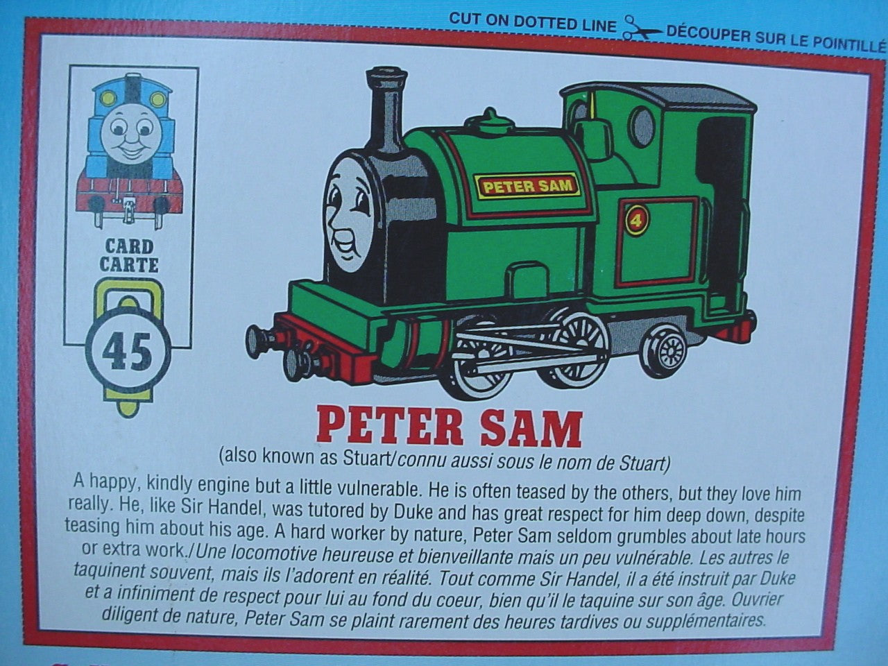 Thomas The Tank Engine Peter Sam Engine In The Original Sealed Package, Shining Time Station, Die-Cast Metal, 1992 Ertl, 4391-7HB, About 3 1/4 Inches Long, Vintage