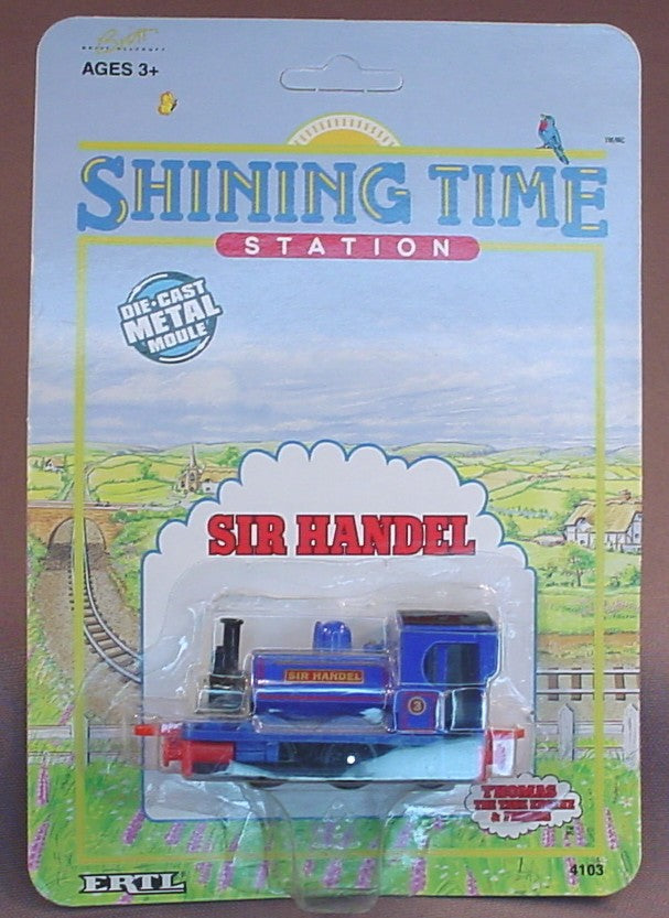 Thomas The Tank Engine Sir Handel Engine In The Original Sealed Package, Shining Time Station, Die-Cast Metal, 1992 Ertl, 4103-7HFB, About 3 1/4 Inches Long, Vintage