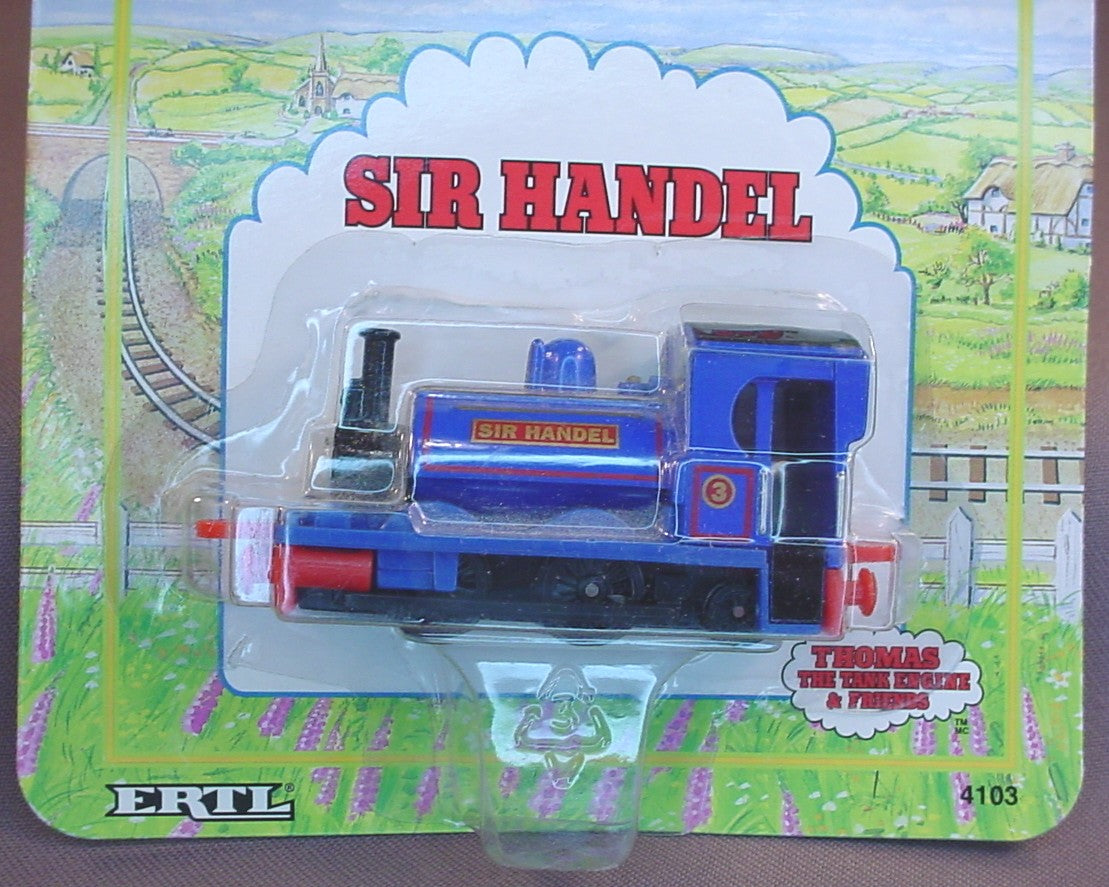Thomas The Tank Engine Sir Handel Engine In The Original Sealed Package, Shining Time Station, Die-Cast Metal, 1992 Ertl, 4103-7HFB, About 3 1/4 Inches Long, Vintage