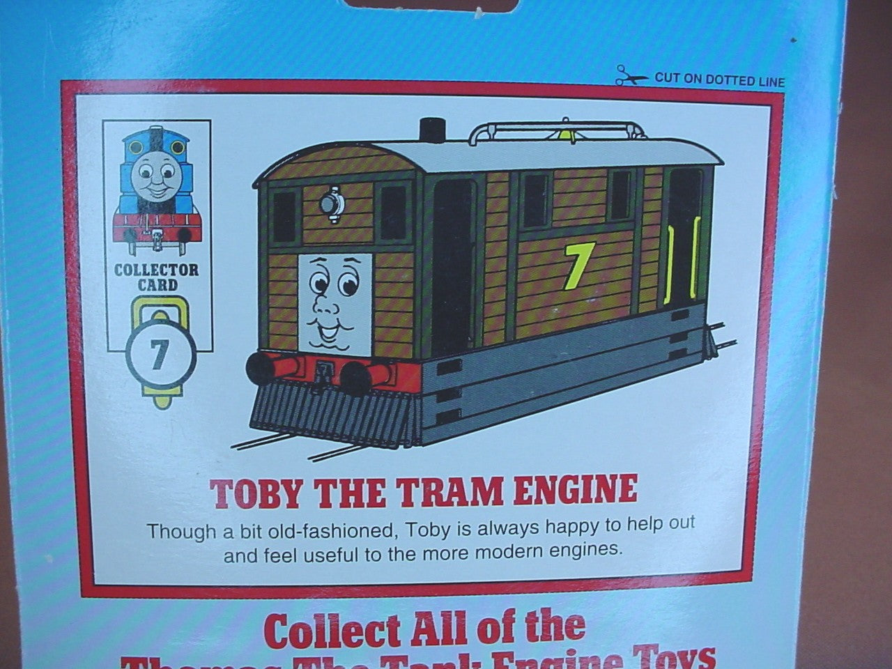Thomas The Tank Engine Toby The Train Engine In The Original Sealed Package, Shining Time Station, Die-Cast Metal, 1992 Ertl, 1012-72FO, About 3 1/4 Inches Long, Vintage
