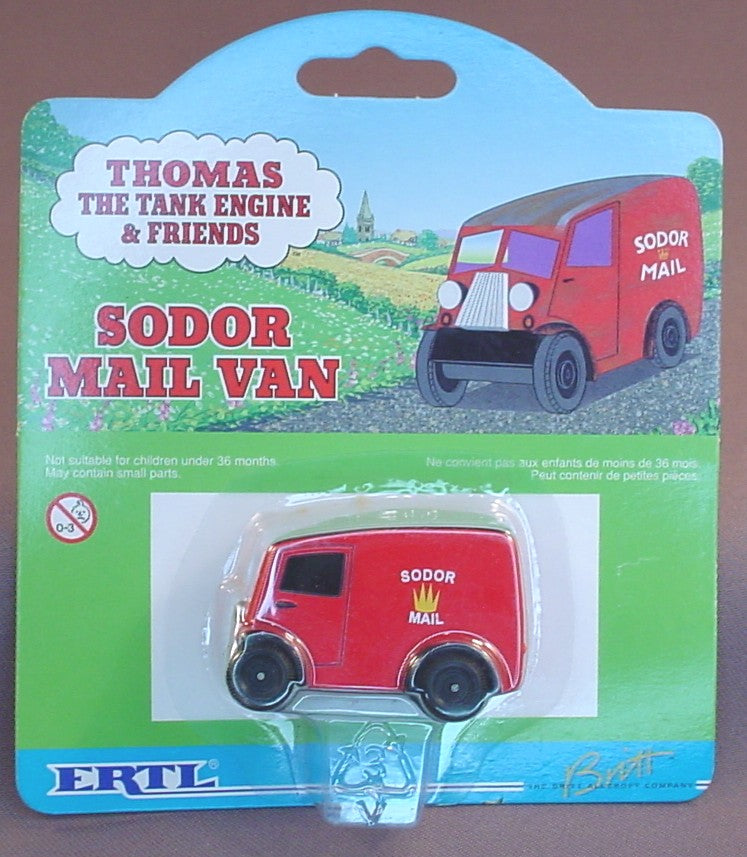 Thomas The Tank Engine And Friends Sodor Mail Van In The Original Sealed Package, 1999 Ertl, #61, 4822-7HEB, Die-Cast Metal, About 2 1/8 Inches Long, Diecast Metal, Vintage