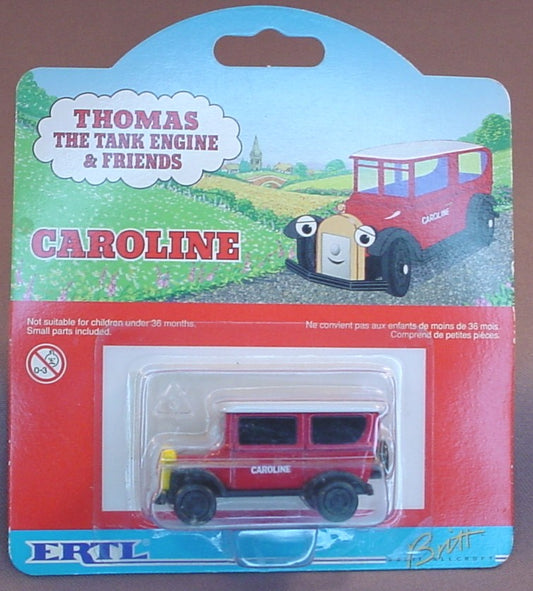 Thomas The Tank Engine And Friends Caroline Car In The Original Sealed Package, 1997 Ertl, #51, 4006-7HB, Die-Cast Metal, About 2 1/2 Inches Long, Diecast Metal, Vintage