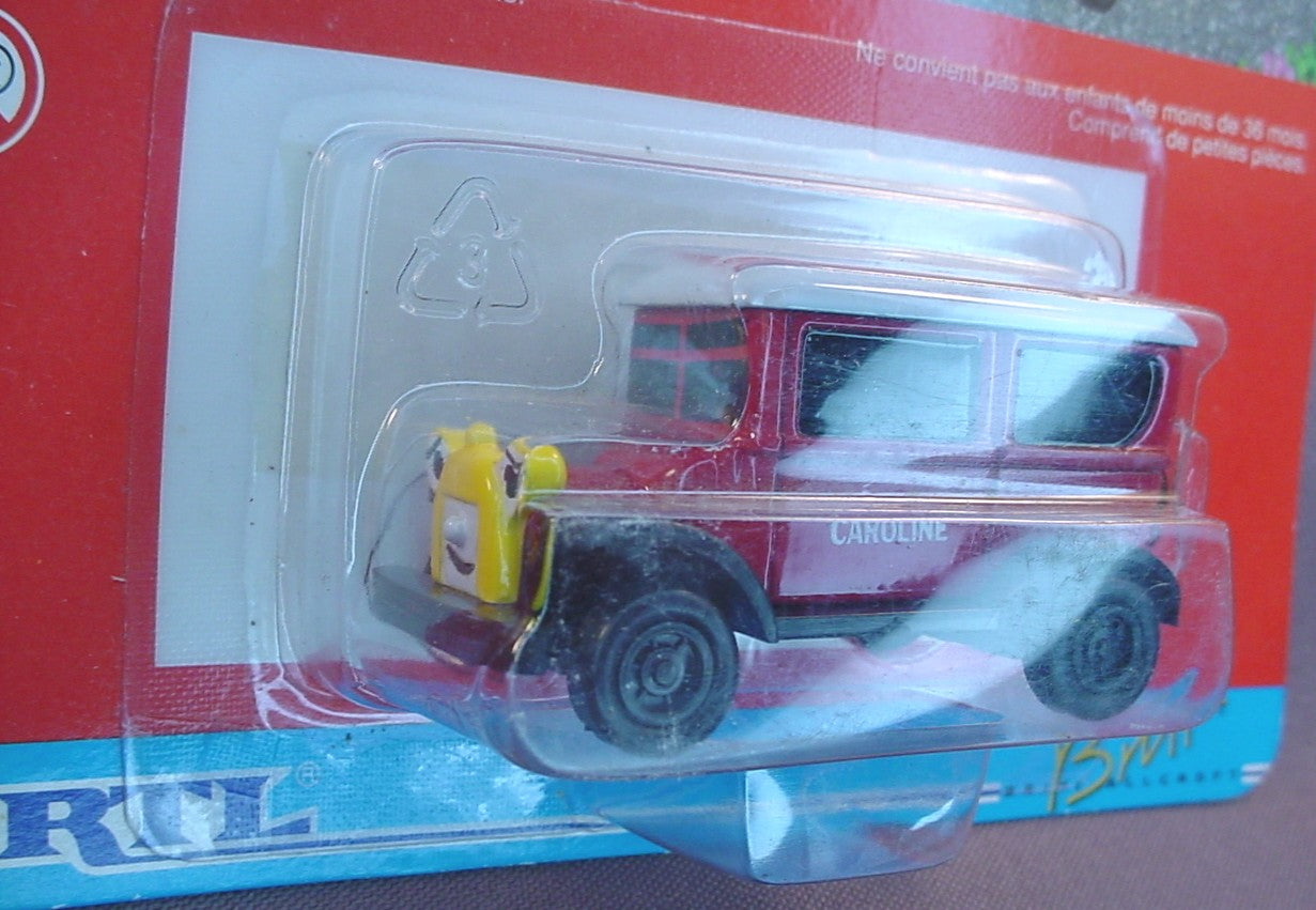 Thomas The Tank Engine And Friends Caroline Car In The Original Sealed Package, 1997 Ertl, #51, 4006-7HB, Die-Cast Metal, About 2 1/2 Inches Long, Diecast Metal, Vintage