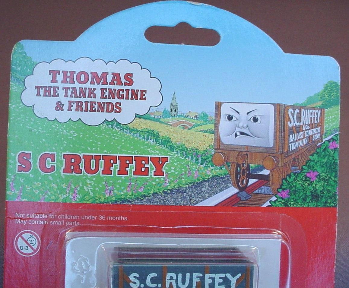 Thomas The Tank Engine And Friends S.C. Ruffey Car In The Original Sealed Package, 1998 Ertl, #52, 4975-7HFI,  About 2 1/2 Inches Long, Vintage, S. S. Ruffey & Co., Ballast Construction