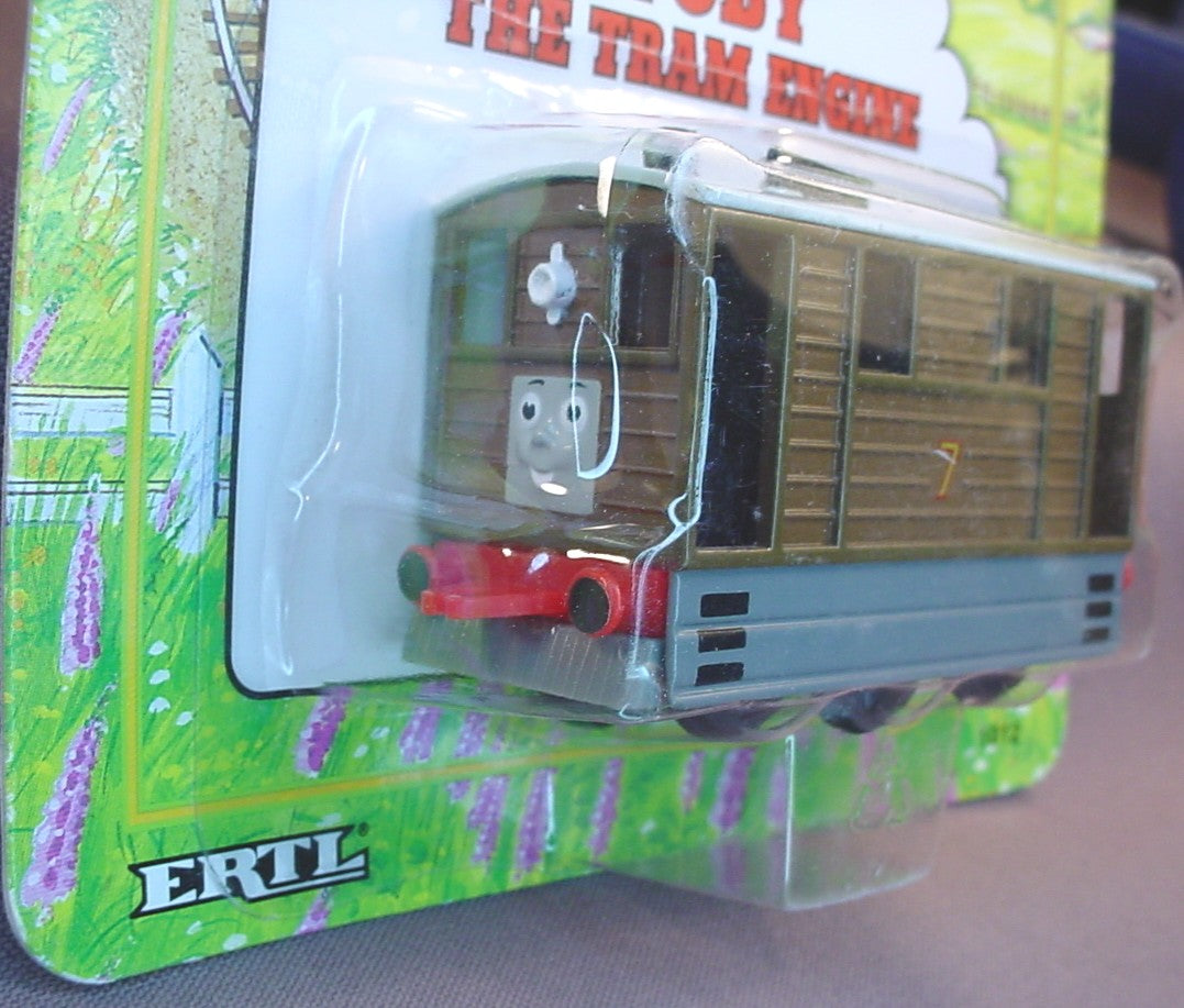 Thomas The Tank Engine Toby The Tram Engine In The Original Sealed Package, Shining Time Station, Die-Cast Metal, 1992 Ertl, 1012-72FO, About 3 1/4 Inches Long, Vintage