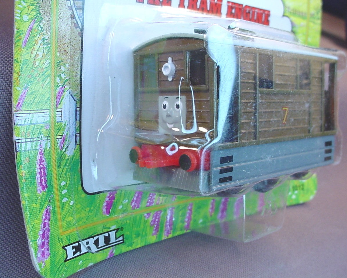 Thomas The Tank Engine Toby The Train Engine In The Original Sealed Package, Shining Time Station, Die-Cast Metal, 1992 Ertl, 1012-72FO, About 3 1/4 Inches Long, Vintage
