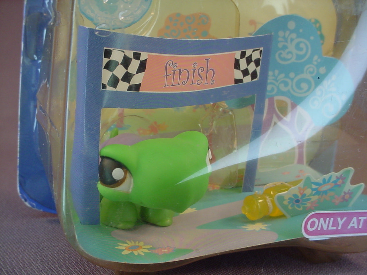 Littlest Pet Shop #316 Green Frog With A Purple Shell In The Original Sealed Package, The Package Has Some Wear, 2006 Hasbro, Aquarium Friends, Target Exclusive, Collectible Pets, LPS