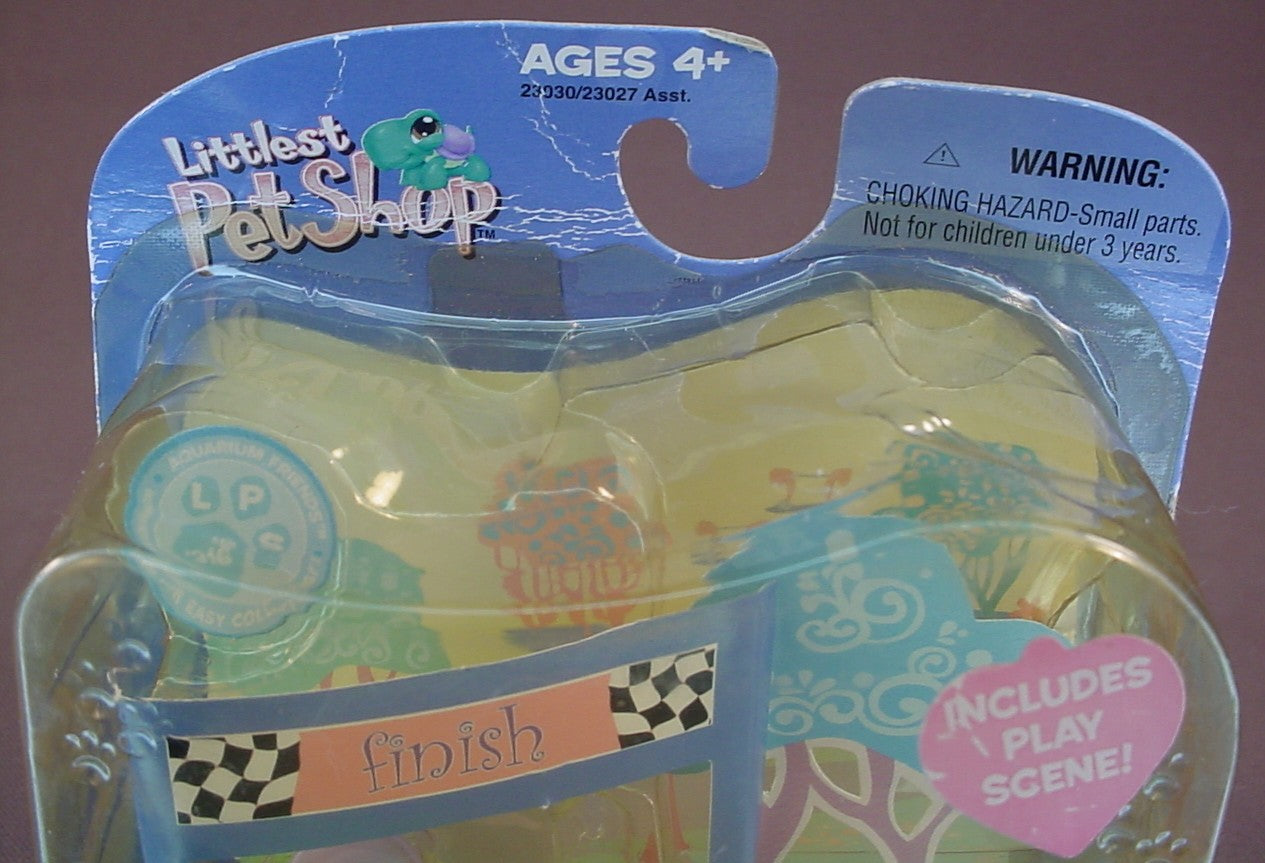Littlest Pet Shop #316 Green Frog With A Purple Shell In The Original Sealed Package, The Package Has Some Wear, 2006 Hasbro, Aquarium Friends, Target Exclusive, Collectible Pets, LPS