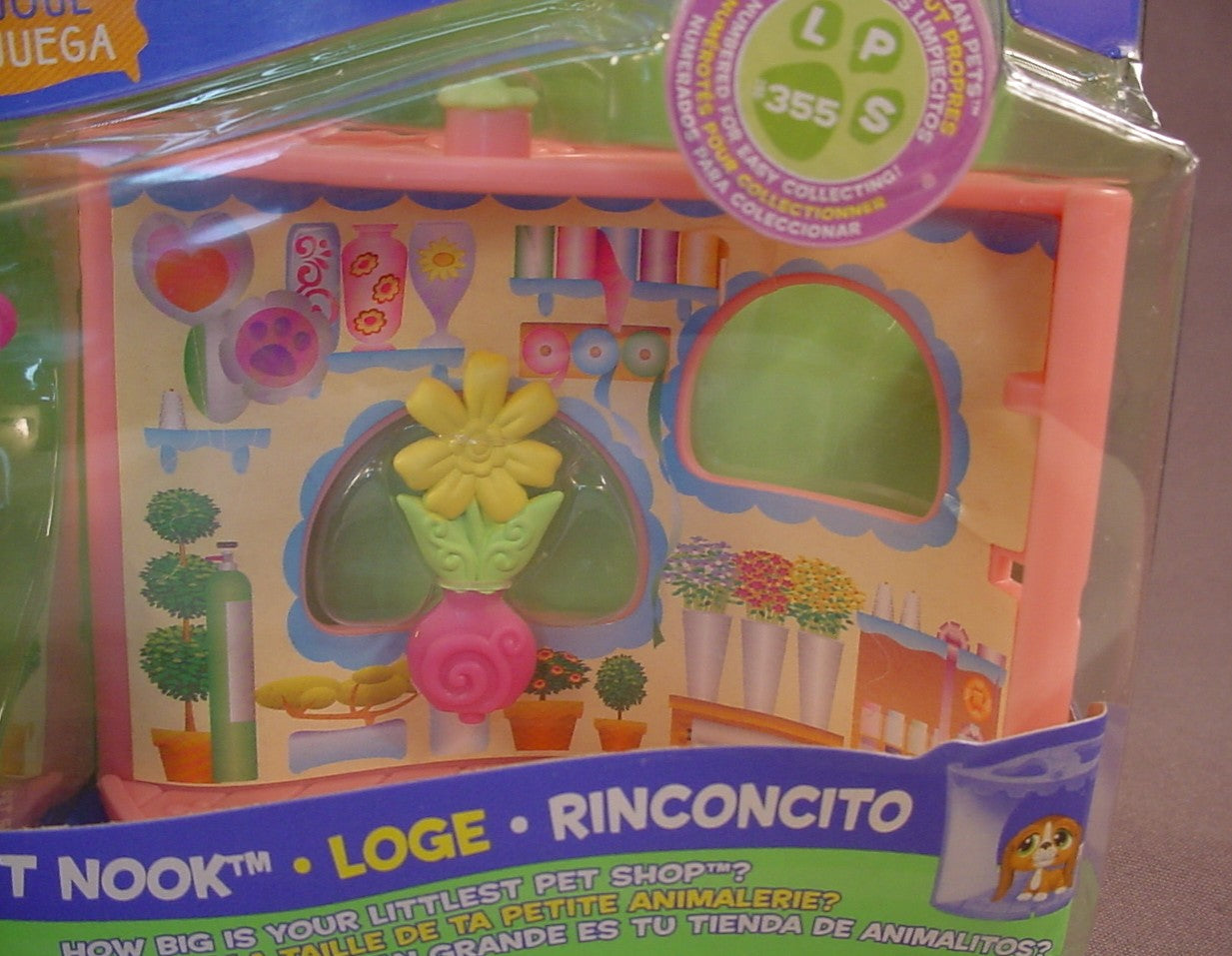 Littlest Pet Shop #355 Blue Butterfly With The Display & Play Pet Nook In The Original Sealed Package, Squeaky Clean Pets, 2007 Hasbro