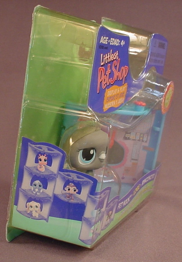 Littlest Pet Shop #356 Gray Pigeon Bird With The Display & Play Pet Nook In The Original Sealed Package, Playground Pets, 2007 Hasbro