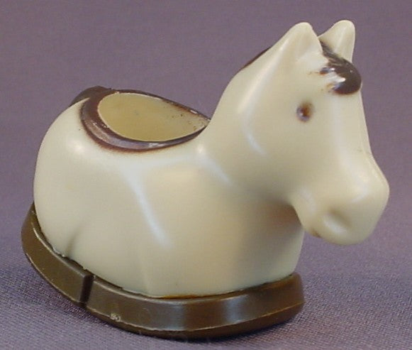 Tree Tots Treehouse Brown Or Tan Horse From A Royal Castle Coach Or Carriage Set, The People Fit Inside The Horse, The Horse Is Called Salt, Also A Part Of The Mysterious Pumpkin Set, 1977 Kenner, Vintage Toy