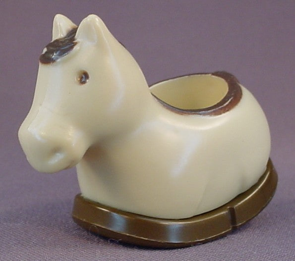 Tree Tots Treehouse Brown Or Tan Horse From A Royal Castle Coach Or Carriage Set, The People Fit Inside The Horse, The Horse Is Called Salt, Also A Part Of The Mysterious Pumpkin Set, 1977 Kenner, Vintage Toy