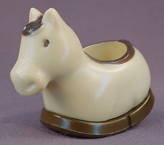 Tree Tots Treehouse Brown Or Tan Horse From A Royal Castle Coach Or Carriage Set, The People Fit Inside The Horse, The Horse Is Called Salt, Also A Part Of The Mysterious Pumpkin Set, 1977 Kenner, Vintage Toy