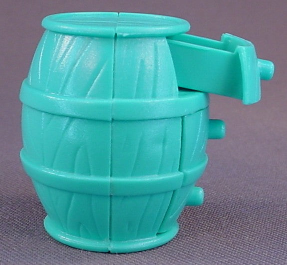 Polly Pocket Aqua Blue Barrel With A Set Of Pull Out Drawers, 2002 Mattel, Ride In Style Ranch Accessory