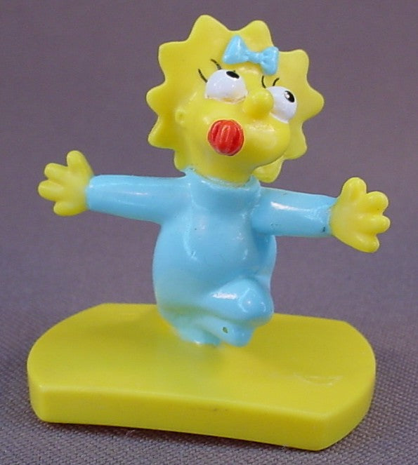The Simpsons Maggie Figure, 2003 Kellogg's Cereal Premium, Simpson Family, 2 Inches Tall, PVC Figure On A Base, Kelloggs, Kellogg